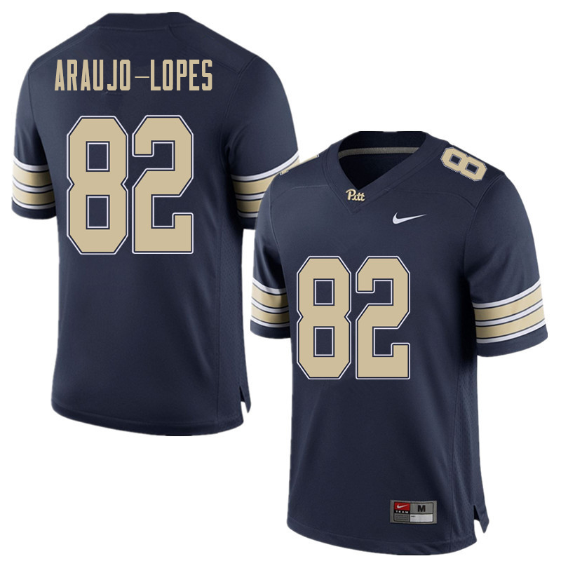 Men #82 Rafael Araujo-Lopes Pittsburgh Panthers College Football Jerseys Sale-Home Blue